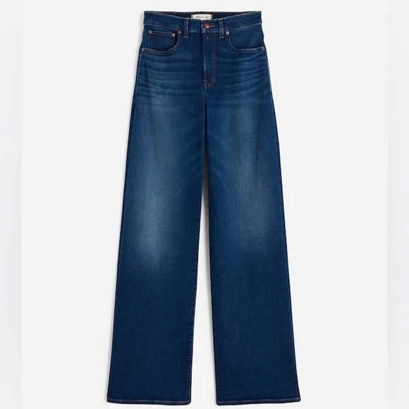 Madewell NWT Petite Perfect Vintage Wide-Leg Jeans Size 27P in Pipestone Wash - Picture 6 of 16